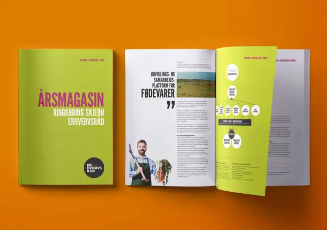 Ringkøbing-Skjern Erhvervsråd magasin opsætning